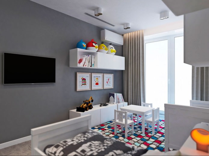 nursery in the interior of a three-room apartment nursery in the interior of a three-room apartment