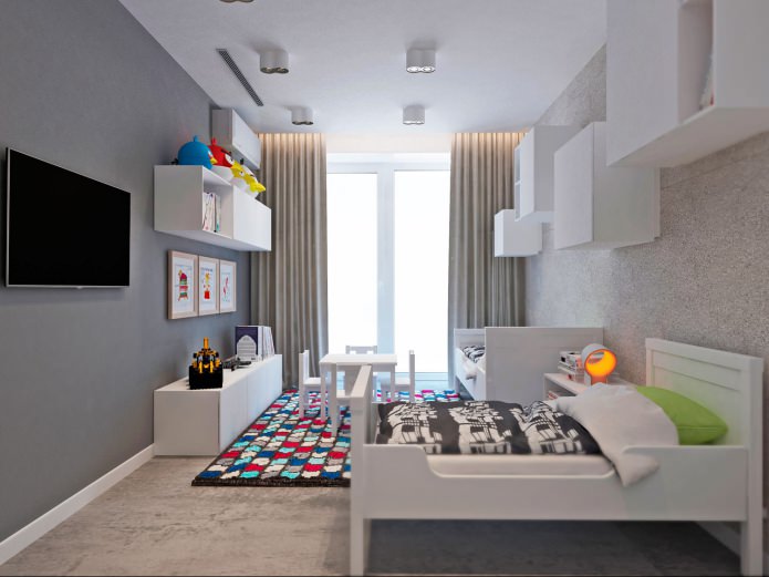 nursery in the interior of a three-room apartment nursery in the interior of a three-room apartment