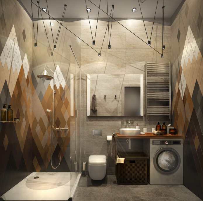 bathroom in the design of a small apartment of 15 sq. m. bathroom in the design of a small apartment of 15 sq. m.