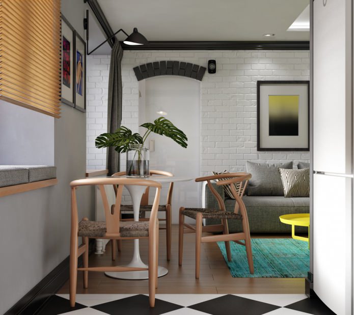 design project of an apartment in Khrushchev