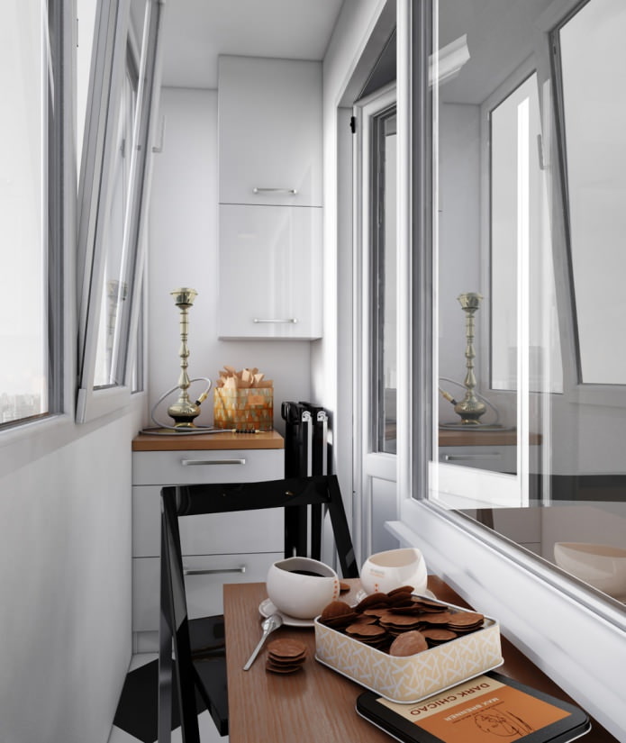 balcony design in Khrushchev's apartment