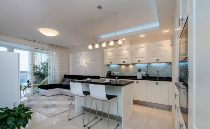 plasterboard ceiling in the kitchen at different levels plasterboard ceiling in the kitchen at different levels