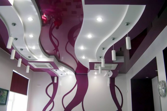 Plasterboard ceiling design in the kitchen Plasterboard ceiling design in the kitchen