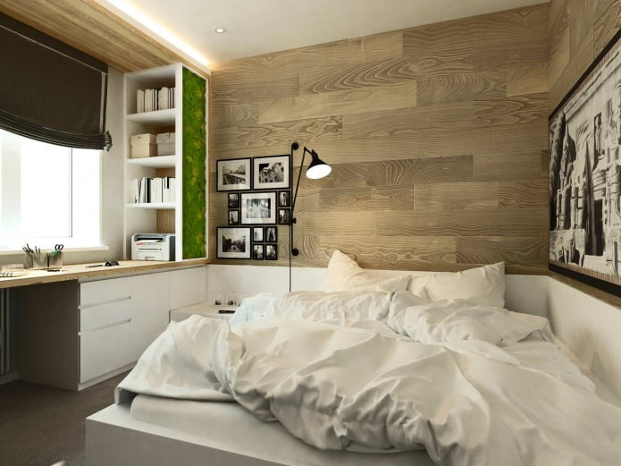 bedroom in a design project of a 3-room apartment bedroom in a design project of a 3-room apartment
