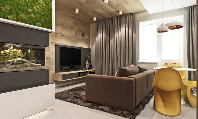 living room in a design project of a 3-room apartment living room in a design project of a 3-room apartment