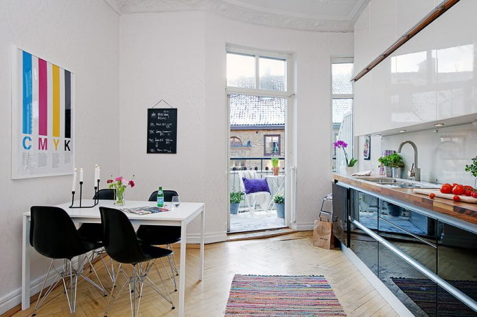 rectangular dining table in the interior of the kitchen rectangular dining table in the interior of the kitchen