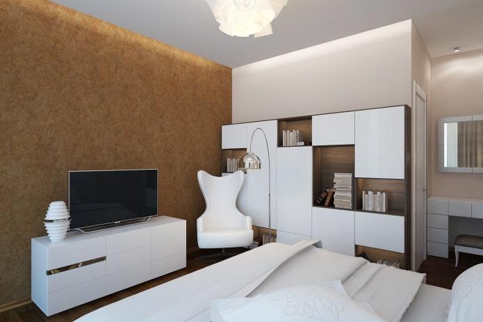 bedroom in a design project of a 2-room apartment bedroom in a design project of a 2-room apartment