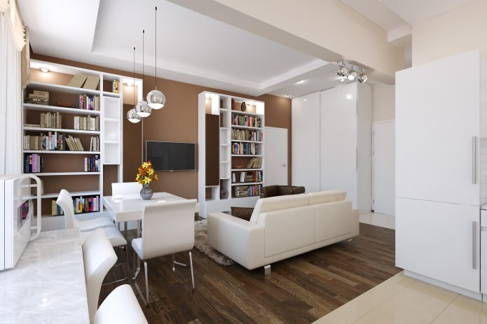 living room in a design project of a 2-room apartment living room in a design project of a 2-room apartment