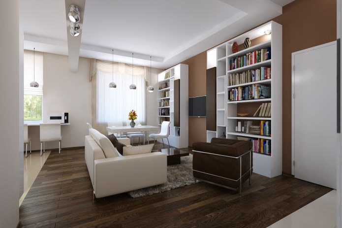 living room in a design project of a 2-room apartment living room in a design project of a 2-room apartment