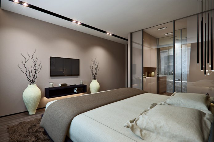 bedroom in an apartment interior design project