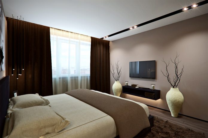 bedroom in an apartment interior design project