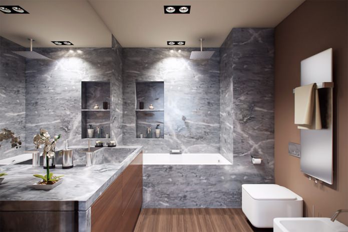 bathroom in the apartment interior design project