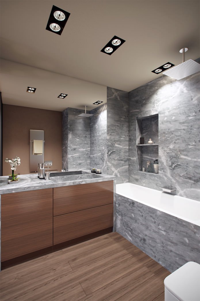 bathroom in the apartment interior design project