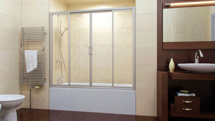 Bathroom glass sliding partition Bathroom glass sliding partition
