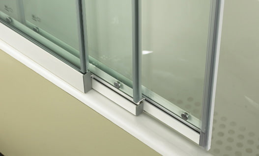 Bathroom glass sliding partition Bathroom glass sliding partition