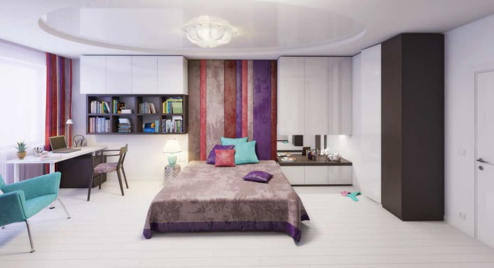 Bedroom design for a girl in a modern style Bedroom design for a girl in a modern style