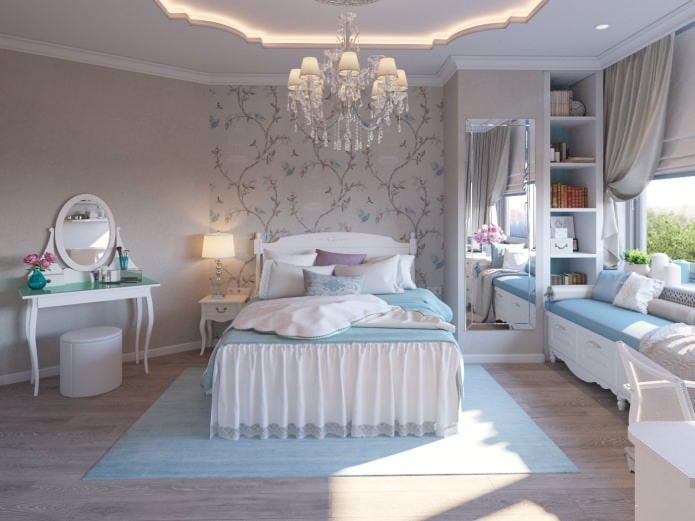 Classic bedroom interior for a girl Classic bedroom interior for a girl