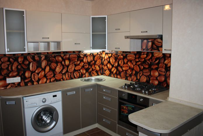 Aprons made of plastic for the kitchen with photo printing