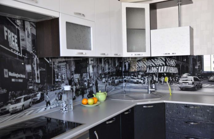 plastic kitchen apron with photo printing