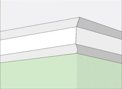 Installation of a skirting board on a stretch ceiling Installation of a skirting board on a stretch ceiling