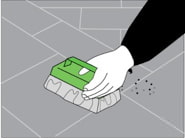 Care of ceramic tiles: dry cleaning