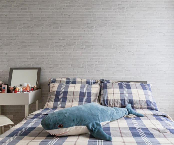 brick wallpaper in the interior of the bedroom brick wallpaper in the interior of the bedroom