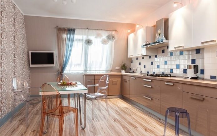 laminate in the interior of the kitchen laminate in the interior of the kitchen