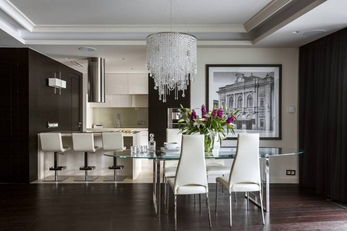 combination of brown and beige in the interior of the kitchen combination of brown and beige in the interior of the kitchen