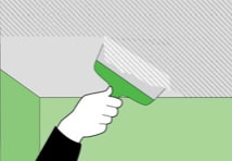 Preparation for gluing ceiling tiles Preparation for gluing ceiling tiles