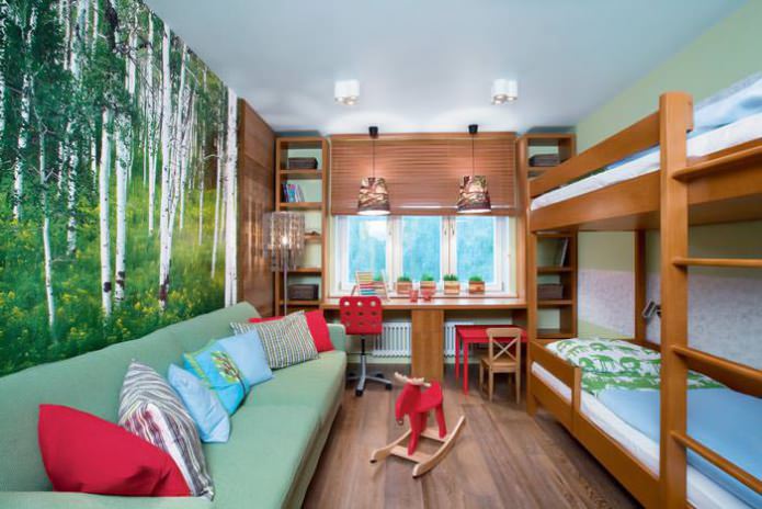 wallpaper with the image of the forest