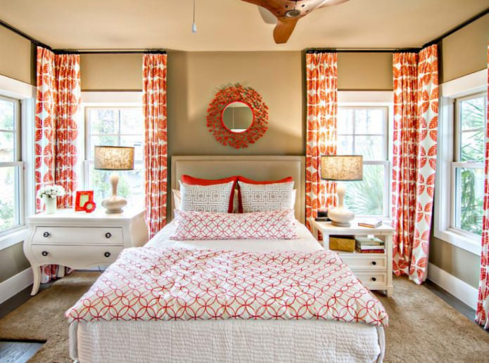 beige and orange room
