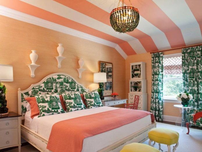 peach bedroom