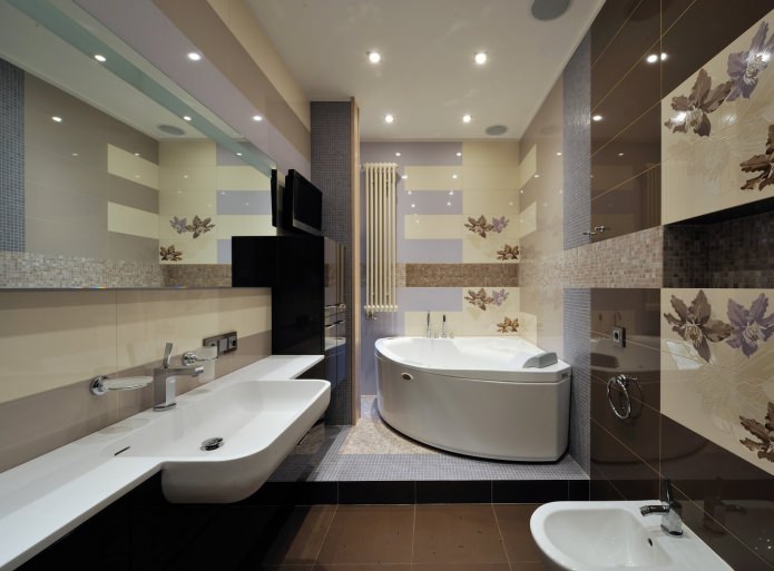 bathroom interior with a podium in a modern style bathroom interior with a podium in a modern style