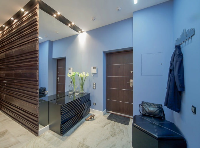 blue walls in the hallway blue walls in the hallway