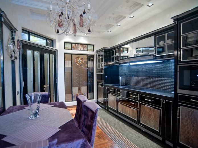 black art deco headset black art deco headset