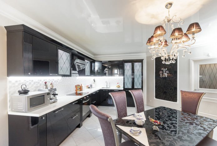 black set with glass matte inserts black set with glass matte inserts