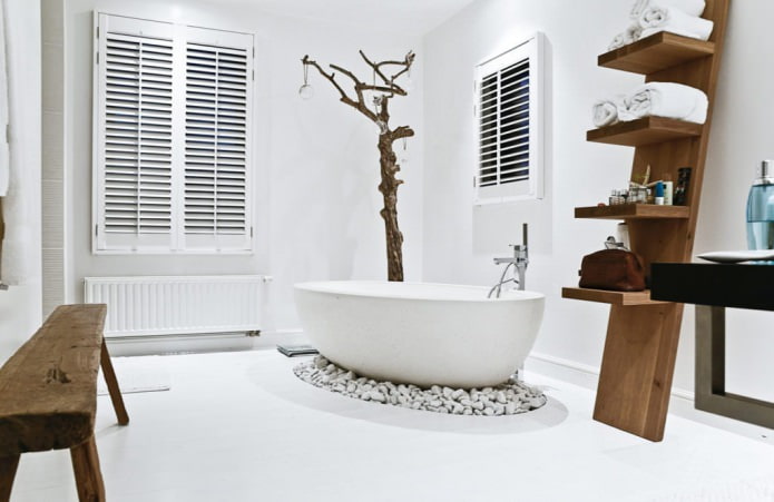 Eco-style bathroom interior