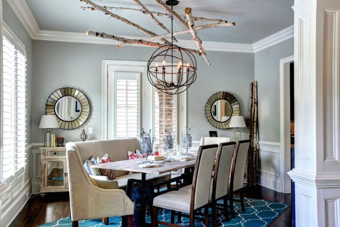 eco-style dining room interior