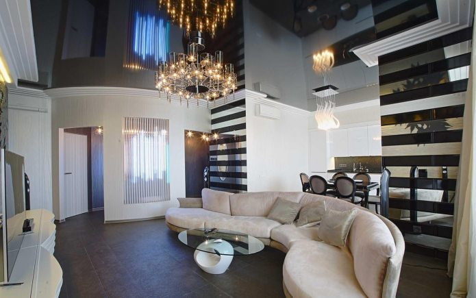 black ceiling in the living room black ceiling in the living room