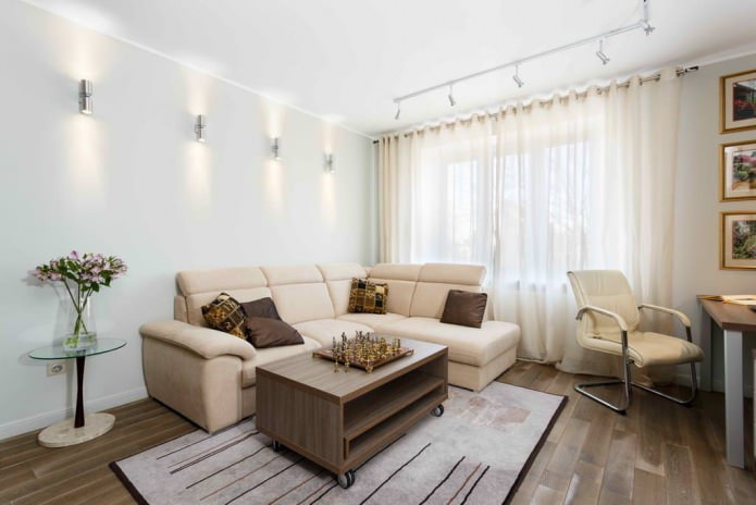 Curtains on grommets in the living room Curtains on grommets in the living room