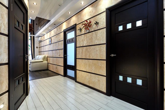 Interior doors in a dark shade Interior doors in a dark shade