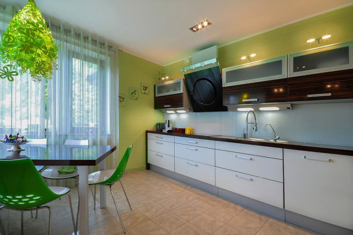 kitchen design with green wallpaper kitchen design with green wallpaper