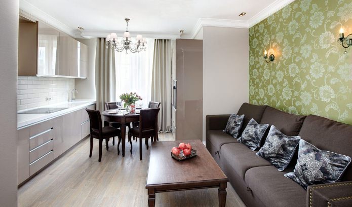 Kitchen curtains with green wallpaper Kitchen curtains with green wallpaper