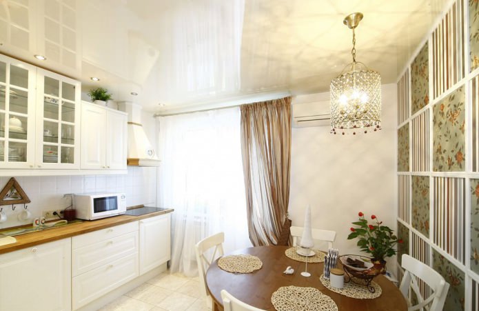 green wallpaper in the kitchen in the style of provence green wallpaper in the kitchen in the style of provence