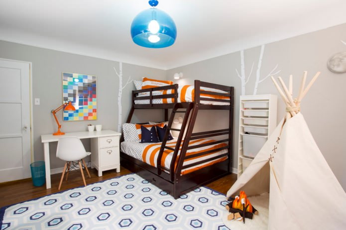 small room for two children with a bunk bed small room for two children with a bunk bed