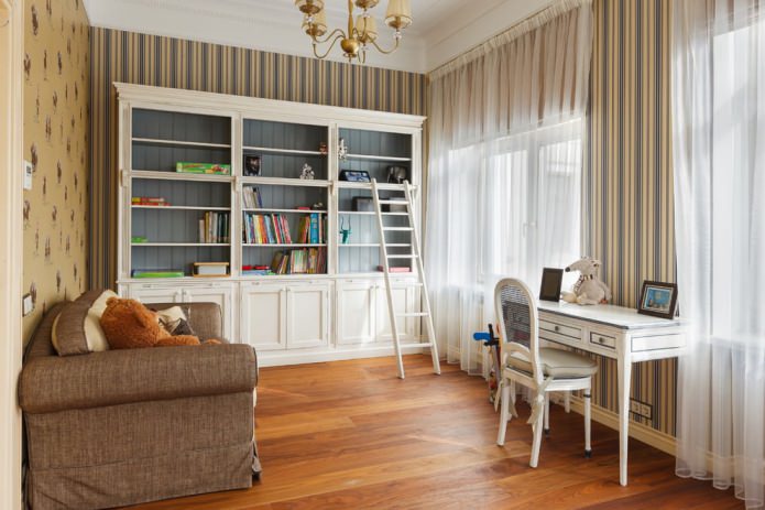 kids room with striped wallpaper kids room with striped wallpaper