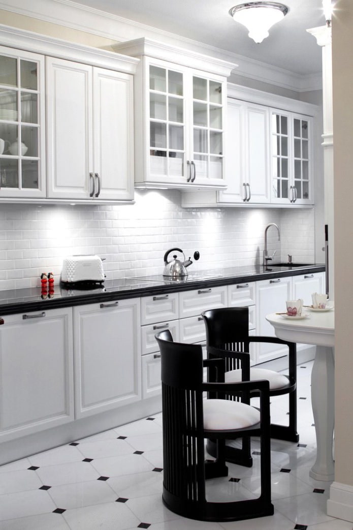 white brick apron and black countertop white brick apron and black countertop