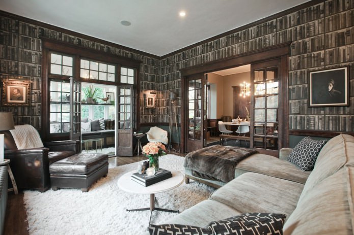 photomurals with the image of books