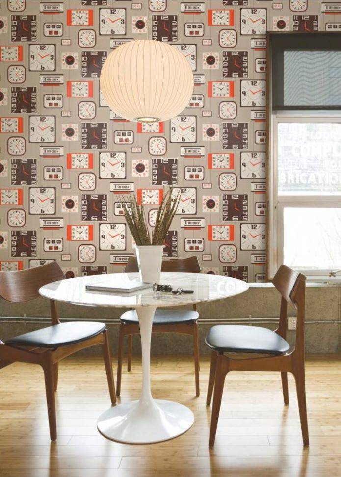Gray-orange patterned wallpaper Gray-orange patterned wallpaper