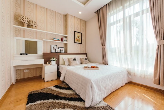 Striped wallpaper with ornament Striped wallpaper with ornament